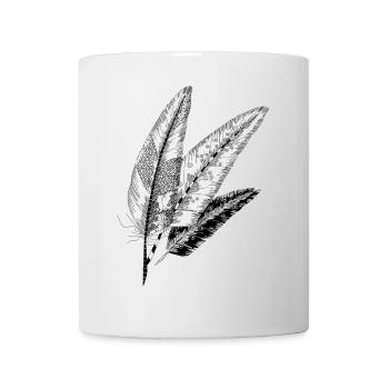Drei Federn - Tasse - Weiß - Vorne