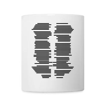 rayures graphique - Mug blanc - blanc - Devant