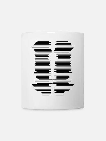 rayures graphique - Mug blanc - blanc