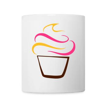 Cupcake pen drawing - Mug - white - Front