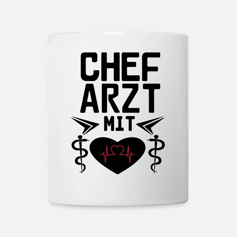 Chefarzt mit Herz Geschenk - Tasse - Weiß