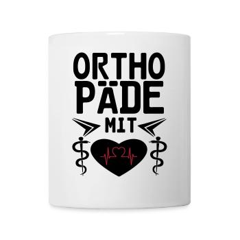 Orthopäde mit Herz Geschenk - Tasse - Weiß - Vorne