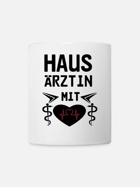 Hausärztin mit Herz Geschenk - Tasse - Weiß