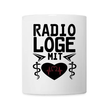 Radiologe mit Herz Geschenk - Tasse - Weiß - Vorne
