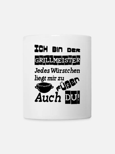 Grillmeister Spruch Grill grillen Geschenk Spruch - Tasse - Weiß