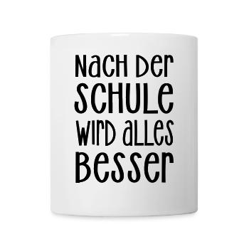 nach der Schule - Tasse - Weiß - Vorne