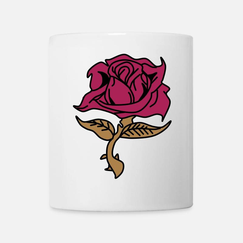 Rose (Blume) - Tasse - Weiß