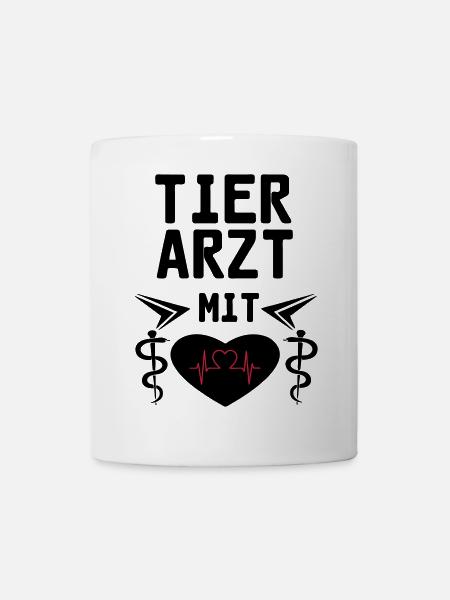Tierarzt mit Herz Geschenk - Tasse - Weiß