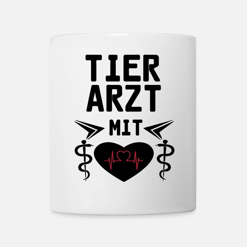 Tierarzt mit Herz Geschenk - Tasse - Weiß