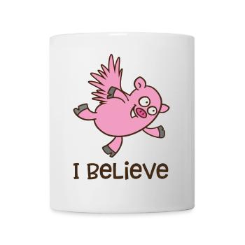 fliegendes Schwein - Tasse - Weiß - Vorne