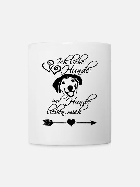 Ich liebe Hunde Liebe Tier Haustier Geschenk - Tasse - Weiß