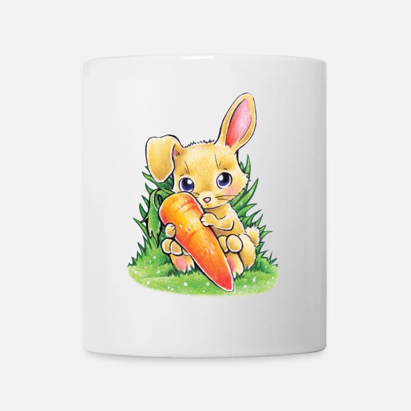 Hase mit Karotte - Tasse - Weiß
