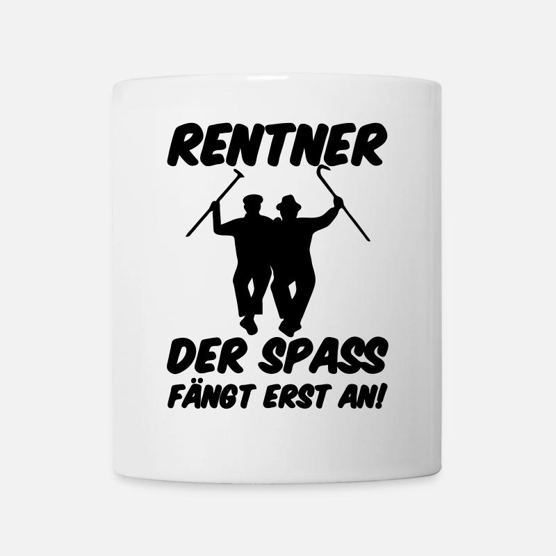 Rentner Spaß Rente, Ruhestand, Geschenk, Spruch - Tasse - Weiß