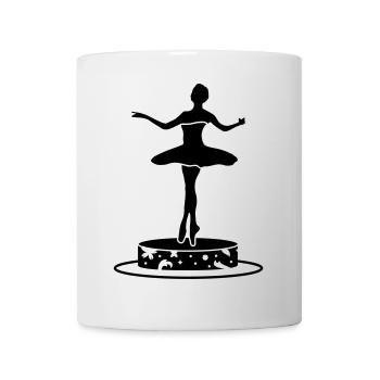 Music box with ballerina figure - Mug - white - Front