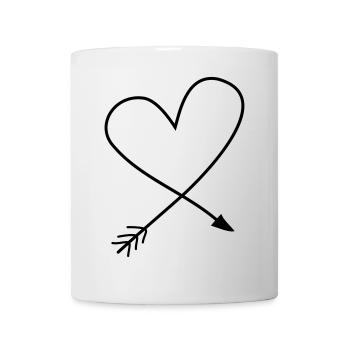 Flèche du cœur pour tous ceux qui cherchent un peu d’amour - Mug blanc - blanc - Devant