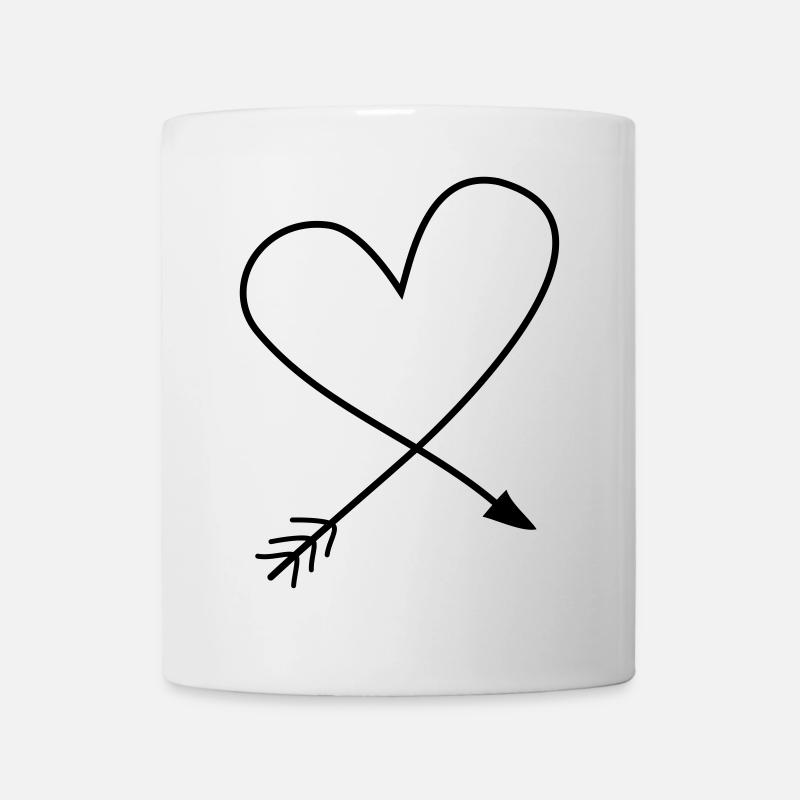 Heart Arrow for everyone who is looking for a little Love - Mug - white