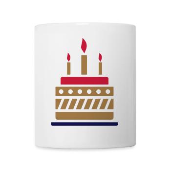 Gâteau d'anniversaire - Mug blanc - blanc - Devant