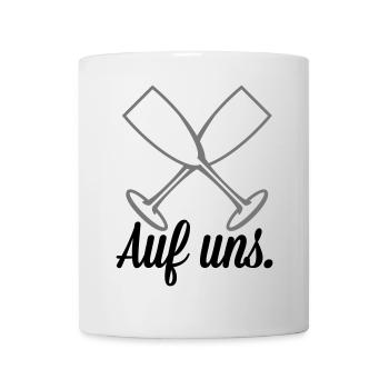 Auf uns Sekt - Tasse - Weiß - Vorne