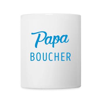 Papa boucher - Mug blanc - blanc - Devant