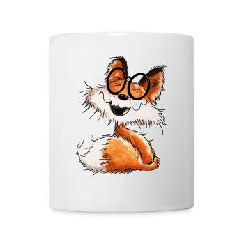 mignon petit renard avec des lunettes - Fox - Mug blanc - blanc - Devant