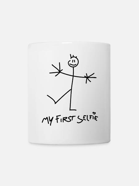 my first selfie - Mug blanc - blanc