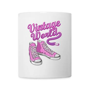 Pink vintage sneakers - Mug - white - Front