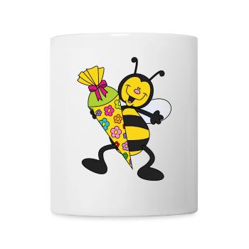 School enrollment school bee sugar cone school cone colorful - Mug - white - Front
