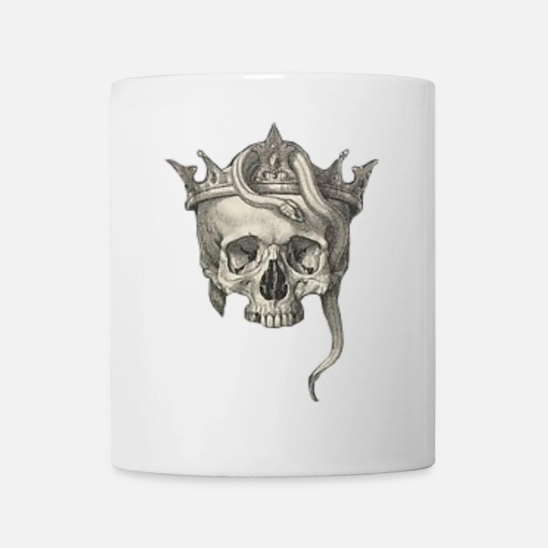tête de mort et serpent - Mug blanc - blanc