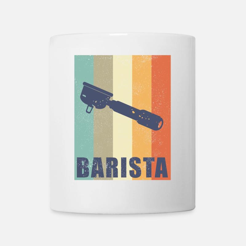 Barista Siebträger Espresso Kaffee Geschenk - Tasse - Weiß