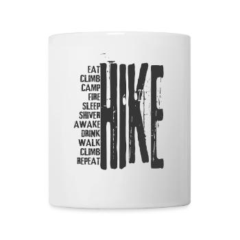 Hiking Climbing Fire Camping Wilderness Eating Mountains - Mug - white - Front