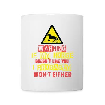 FUNNY HORSES T SHIRT FUNNY HORSE TALK RIDERS - Mug - white - Front