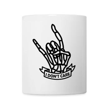 Je m'en fous! Je m'en fous! Main squelette - Mug blanc - blanc - Devant