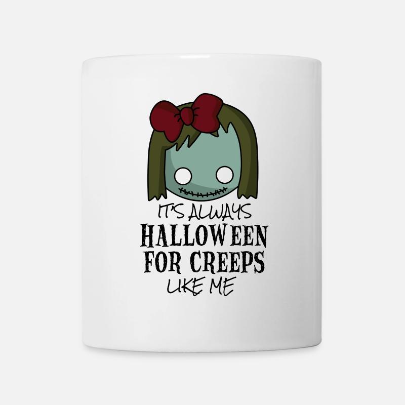 c'est toujours HALLOWEEN FOR CREEPS comme moi - Zombie - Mug blanc - blanc