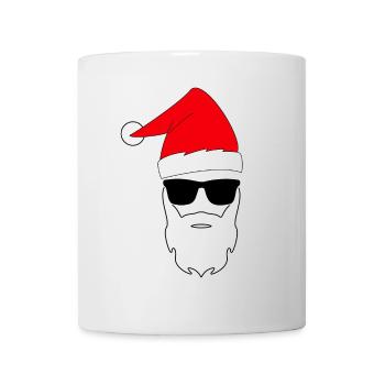 Weihnachtsmann Cool Sonnenbrille Weihnachtsmütze - Tasse - Weiß - Vorne