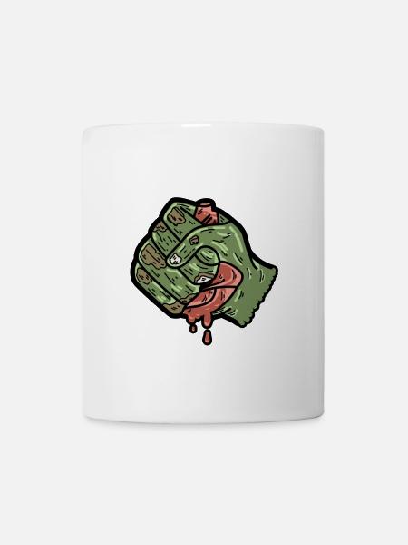 Zombie Hand Herz - Tasse - Weiß