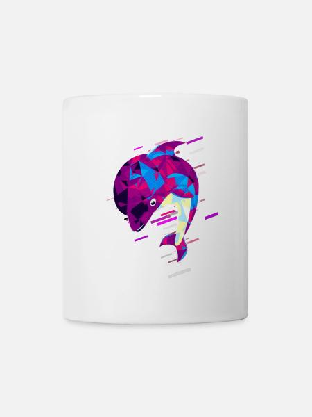 Fish Seafood 80s Retro Violet - Mug - white