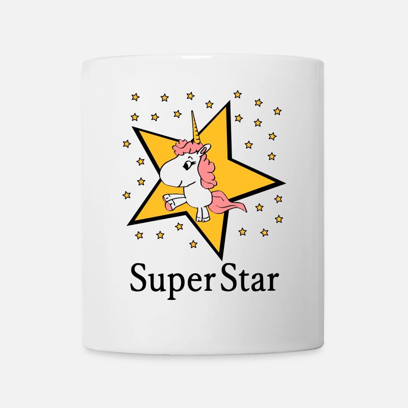 Licorne Super STAR Bébé Naissance cadeau fille - Mug blanc - blanc