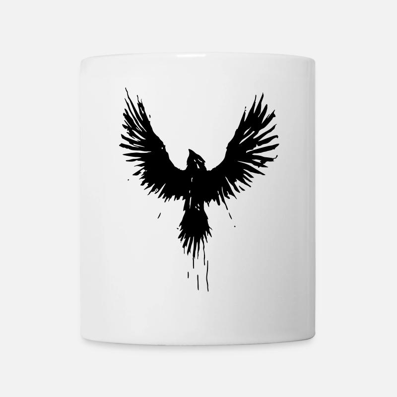 schwarze Krähe - Tasse - Weiß