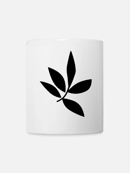 Blatt - Tasse - Weiß
