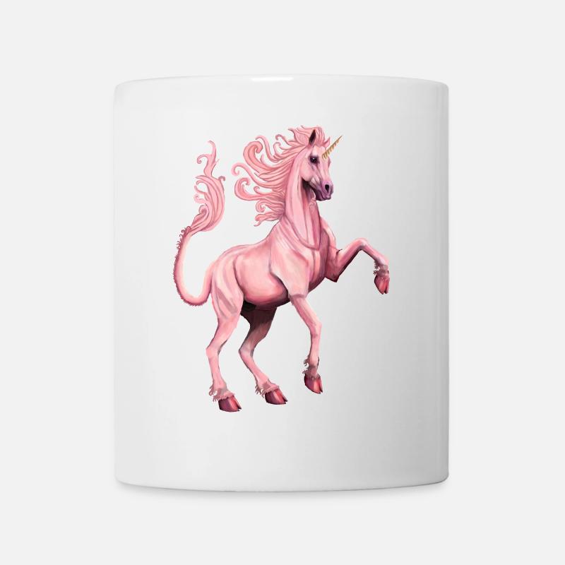 rosa Einhorn - Tasse - Weiß