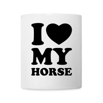 I love my horse - J'aime mon cheval - Mug blanc - blanc - Devant