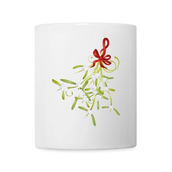Arc de Noël au gui et aux baies de gui - Mug blanc - blanc - Devant