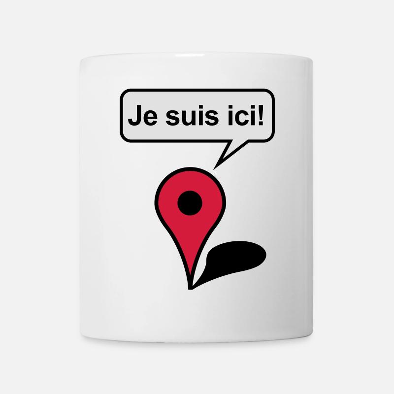 Je suis ici! Google Maps - Mug blanc - blanc