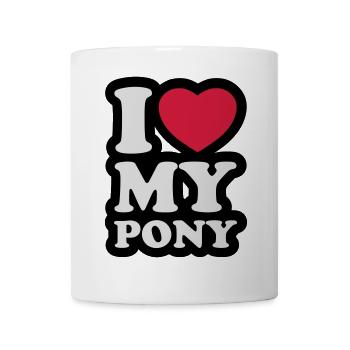 I love my pony - J'aime mon poney - Mug blanc - blanc - Devant