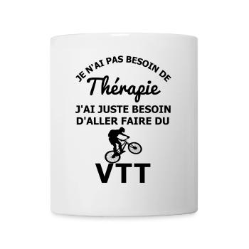 Thérapie VTT - Mug blanc - blanc - Devant