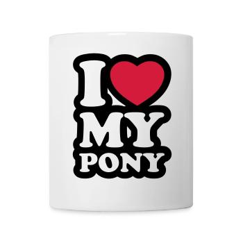 I love my pony - J'aime mon poney - Mug blanc - blanc - Devant