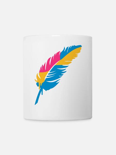 A colorful feather - Mug - white