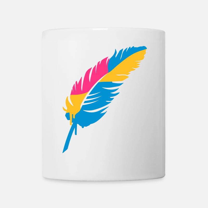A colorful feather - Mug - white