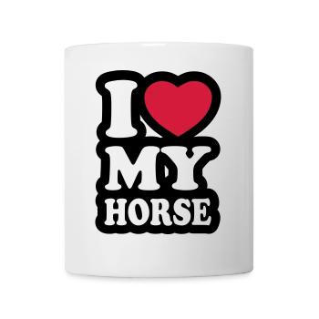 I love my horse - J'aime mon cheval - Mug blanc - blanc - Devant