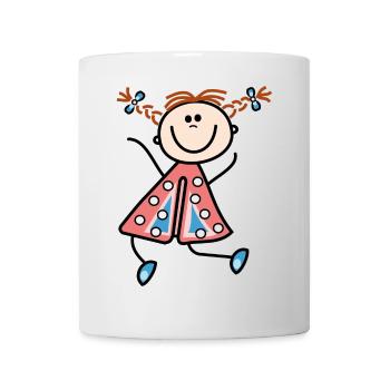 Mädchen - Tasse - Weiß - Vorne